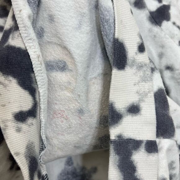 Def Leppard Tie Dyed Crewneck Sweatshirt White Grey Yellow Leopard Band Tee XS - Picture 9 of 10